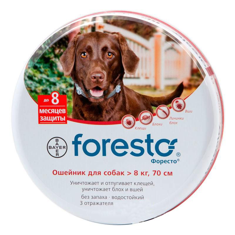 Ошейник для собак Bayer Foresto более 8 кг.
